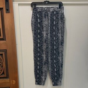 Michael Stars Gray Snake Print Joggers